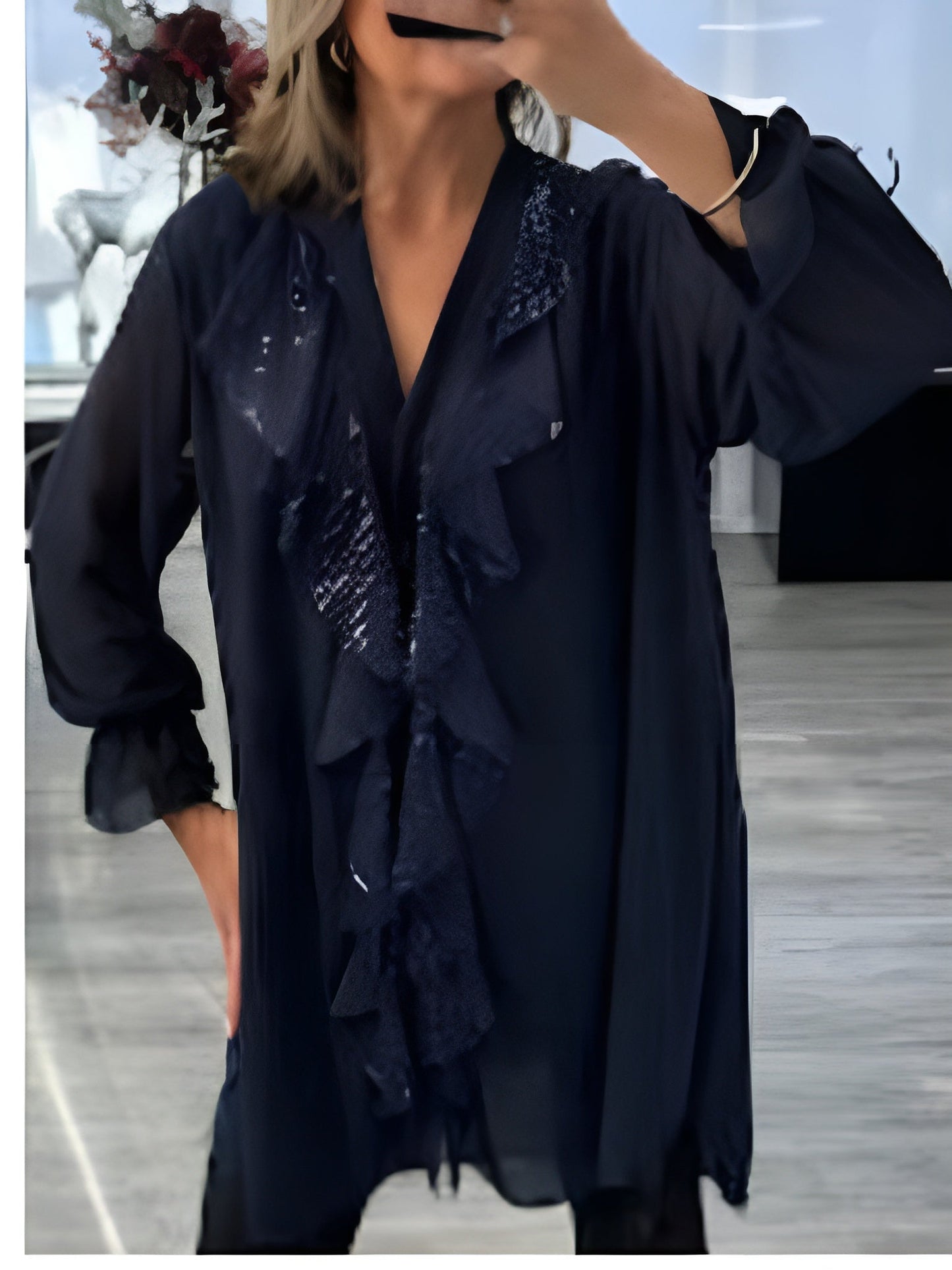 REFLEY SIGNATURE SEQUIN BLOUSE