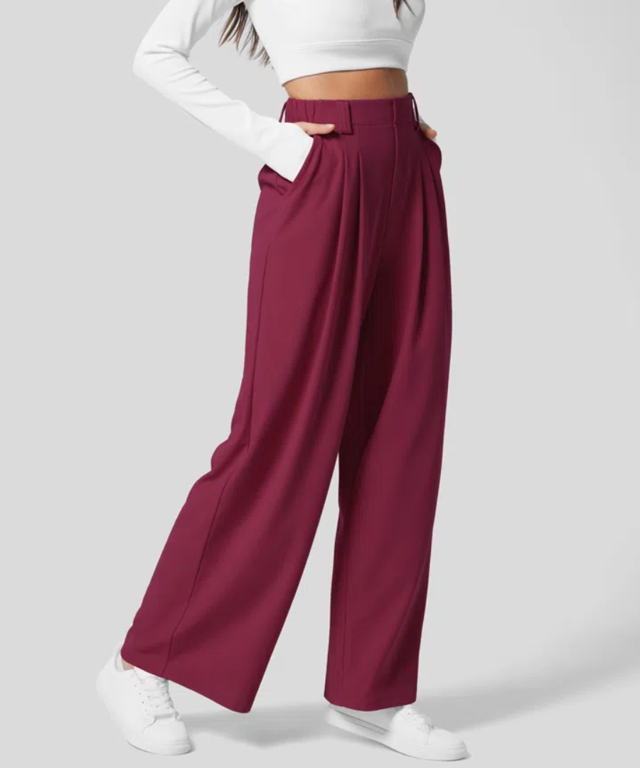 Dewi | Elegante Elastische Broek met Hoge Taille