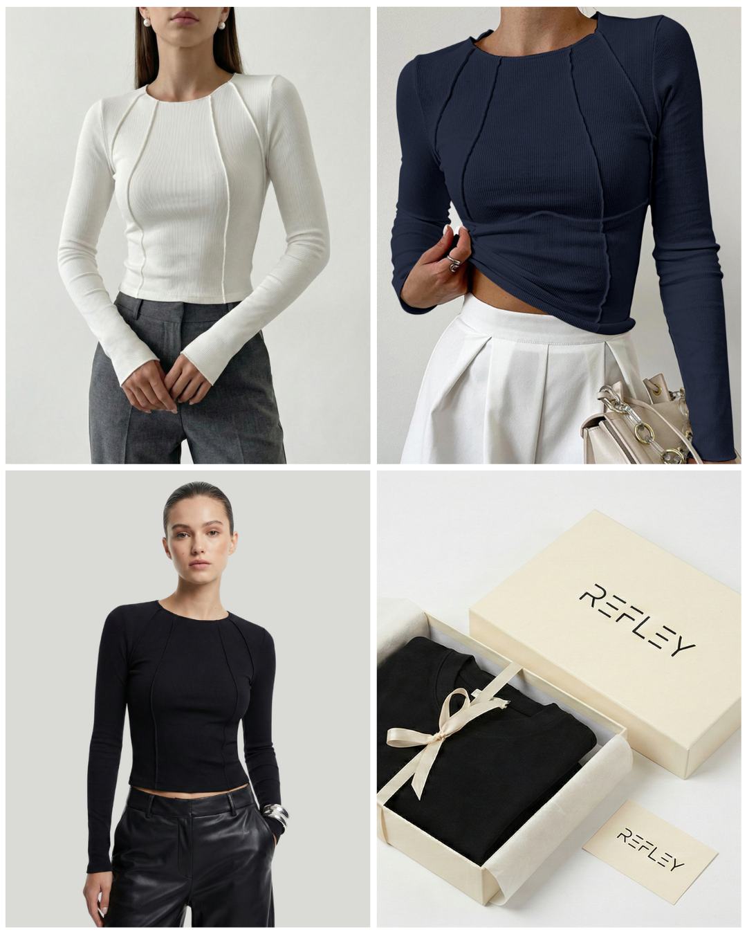 REFLEY ESSENTIALS PIPING SLEEVE TOP