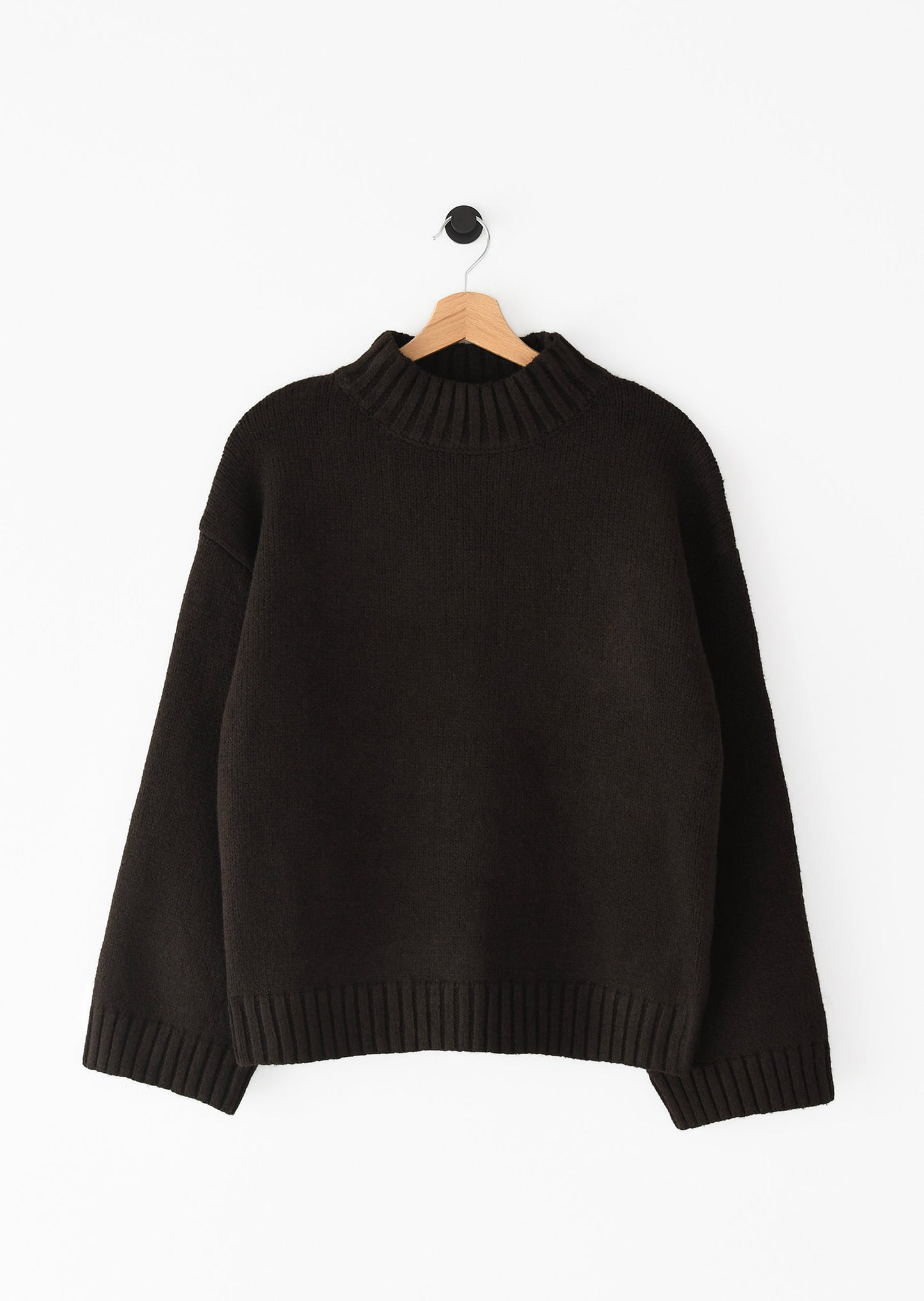 High neck knit sweater