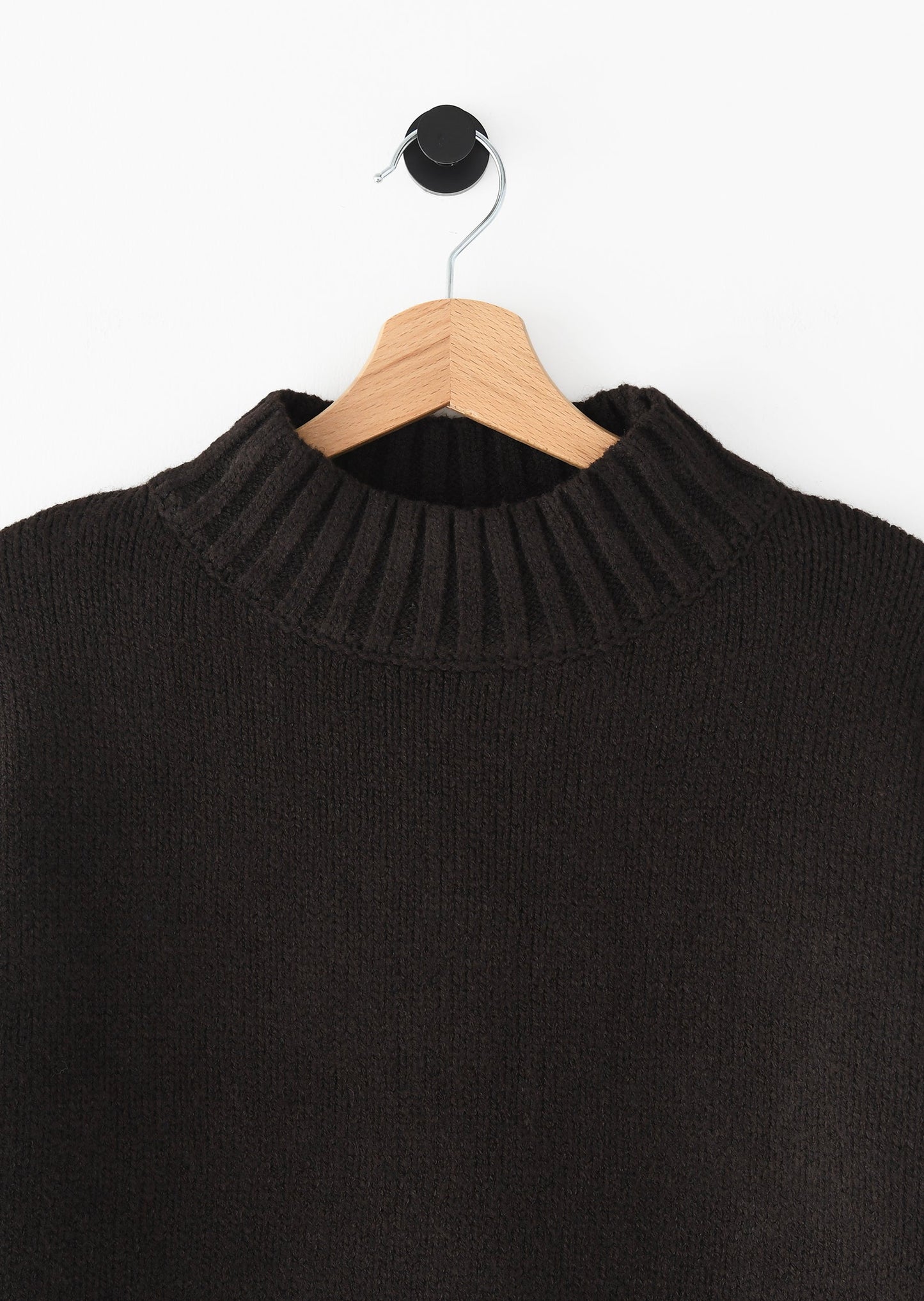 High neck knit sweater