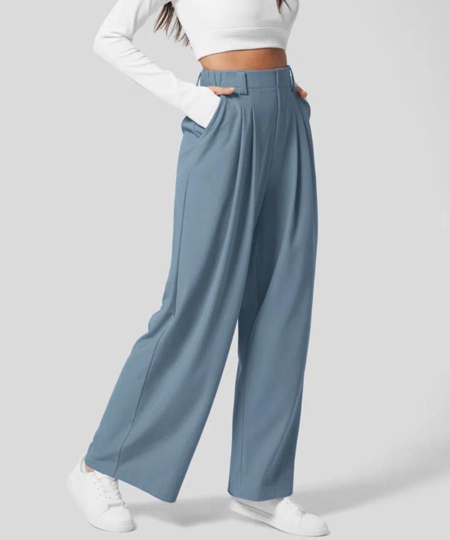 Dewi | Elegante Elastische Broek met Hoge Taille