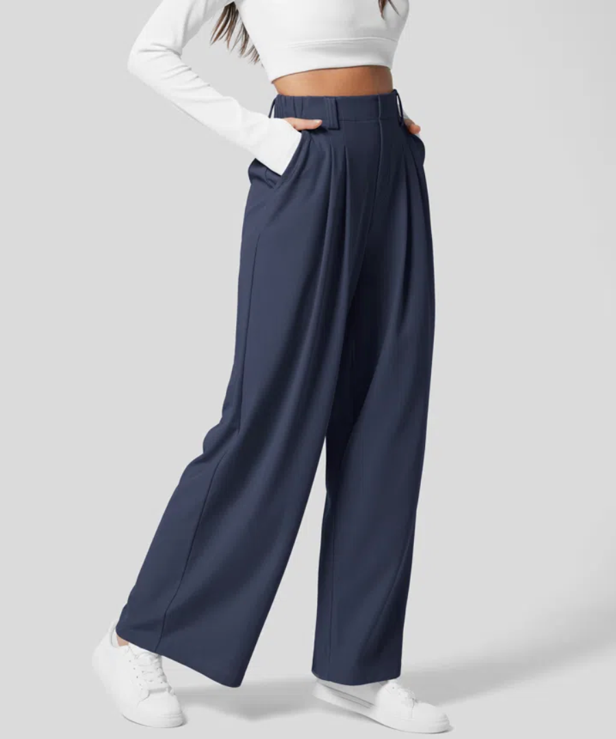Dewi | Elegante Elastische Broek met Hoge Taille
