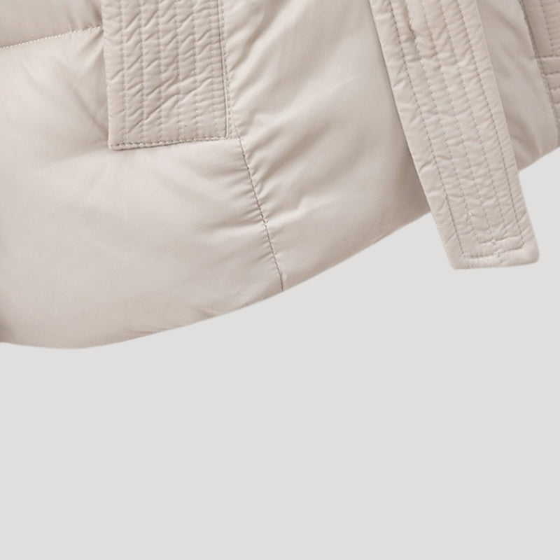 Pufferjas Dames Kort Gevoerd Met Ceintuur