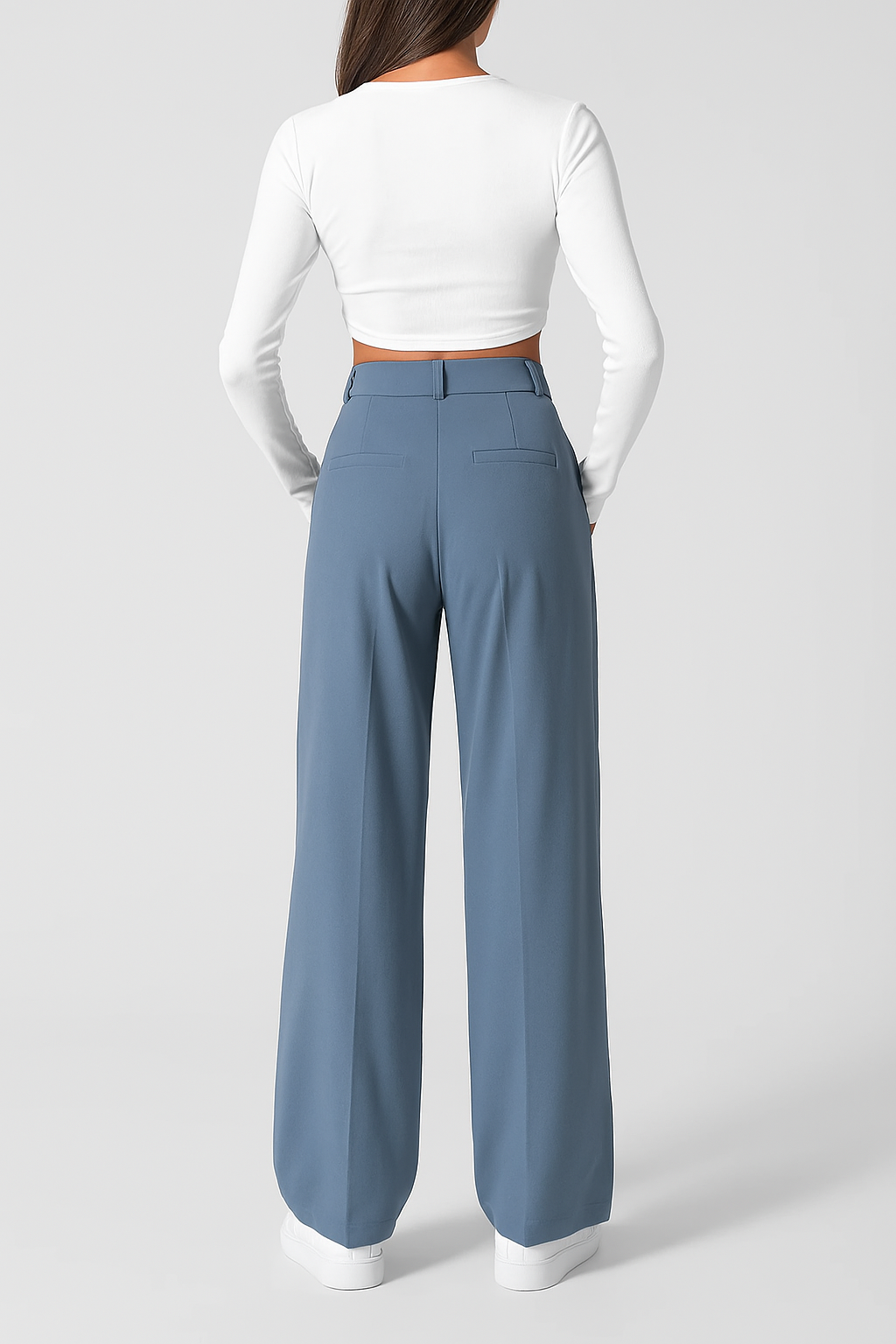 Noelle | Elegante Wijde Plooi Dames Broek