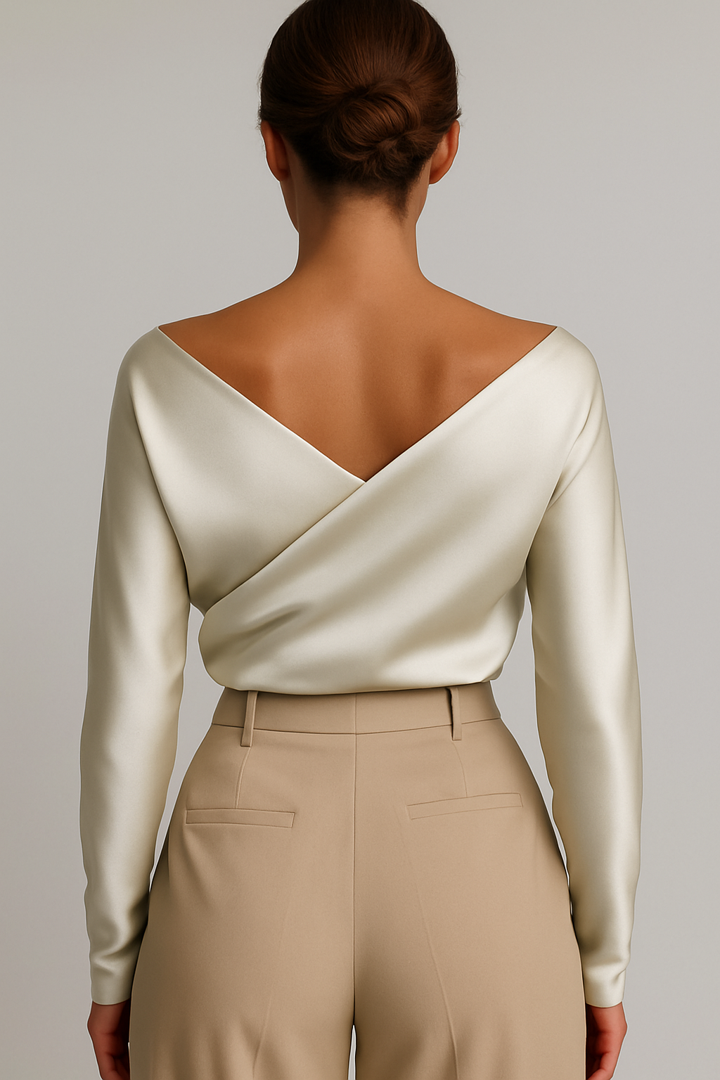 Teresina | Satijnen Wrap Top met Chique Strikdetail