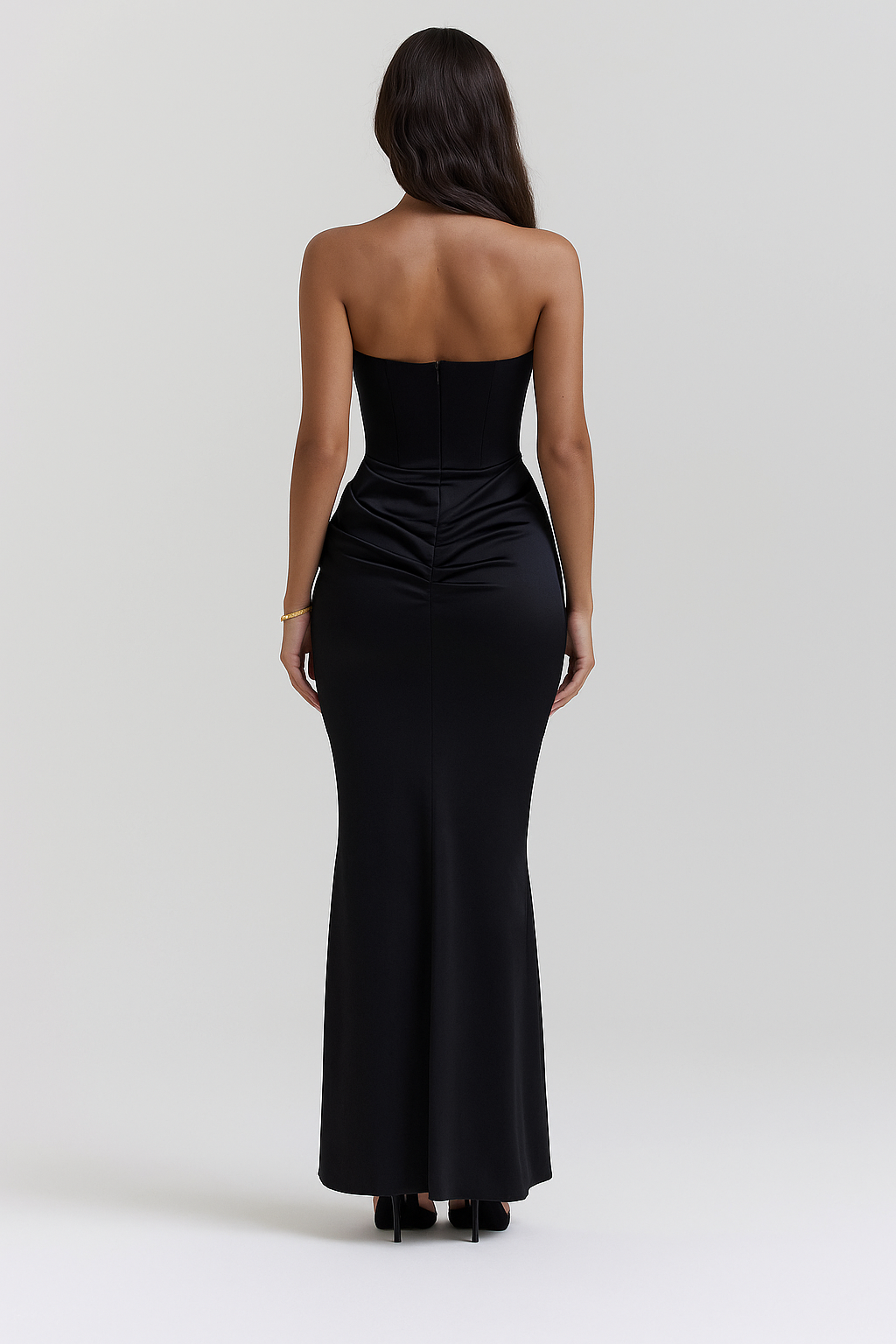 Youri | Strapless Galajurk Avondjurk met Corsetdetail