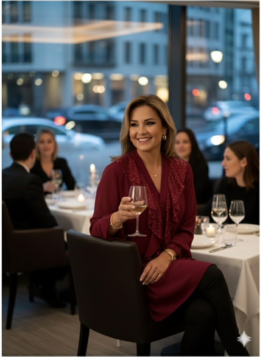 REFLEY SIGNATURE SEQUIN BLOUSE