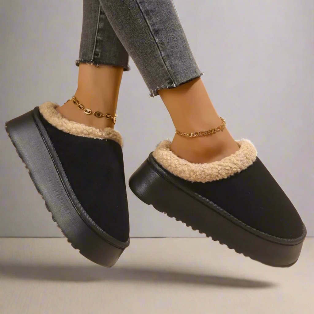 Trendy Comfortabele Dames Pantoffels Met Bontvoering