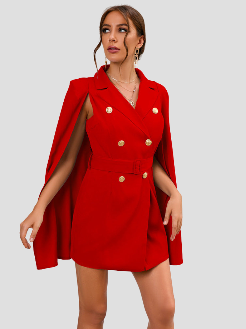 Cari | Cape Blazerjurk met Ceintuur