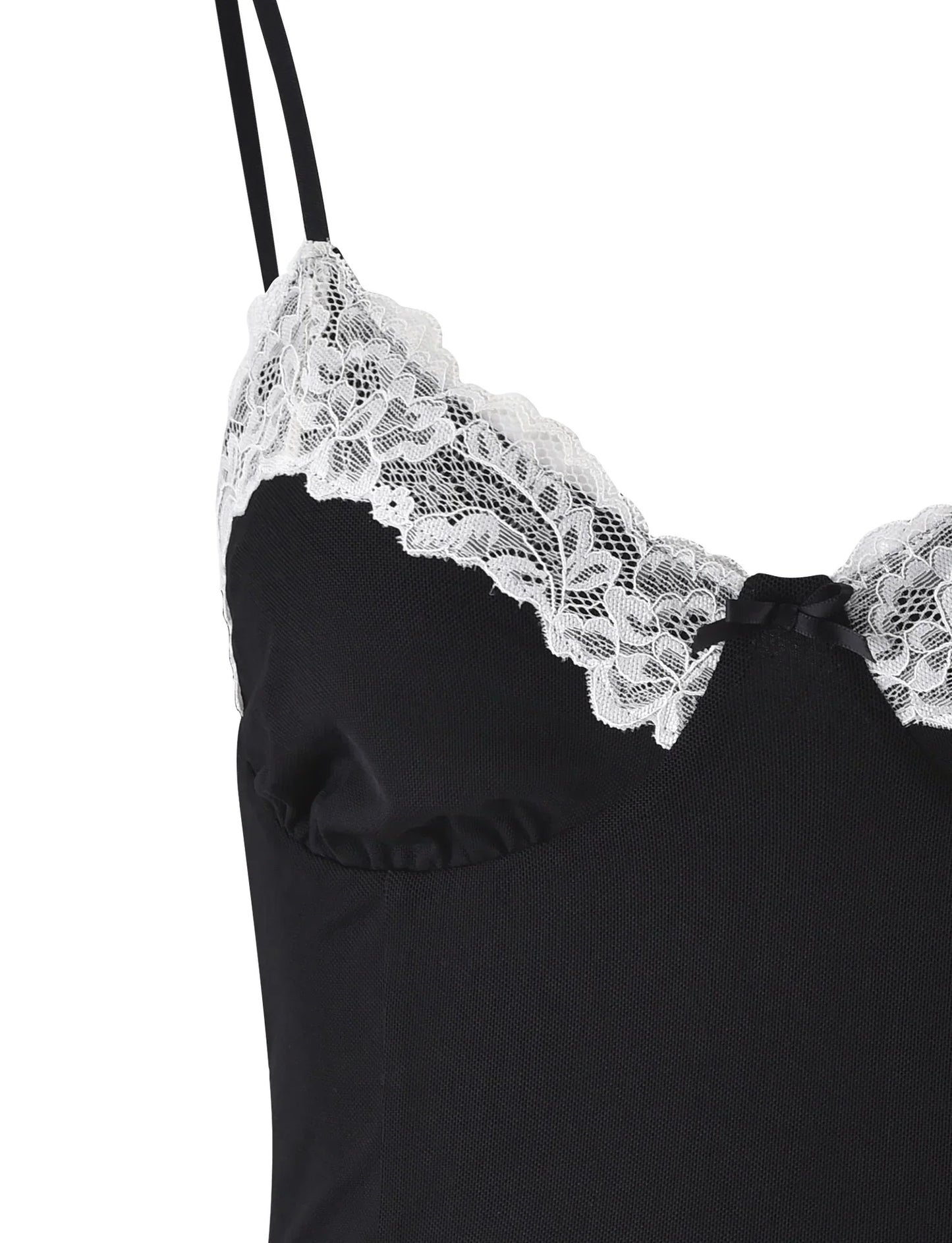 Felise | Satijnen Camo Top met Kant en Spaghetti Bandjes