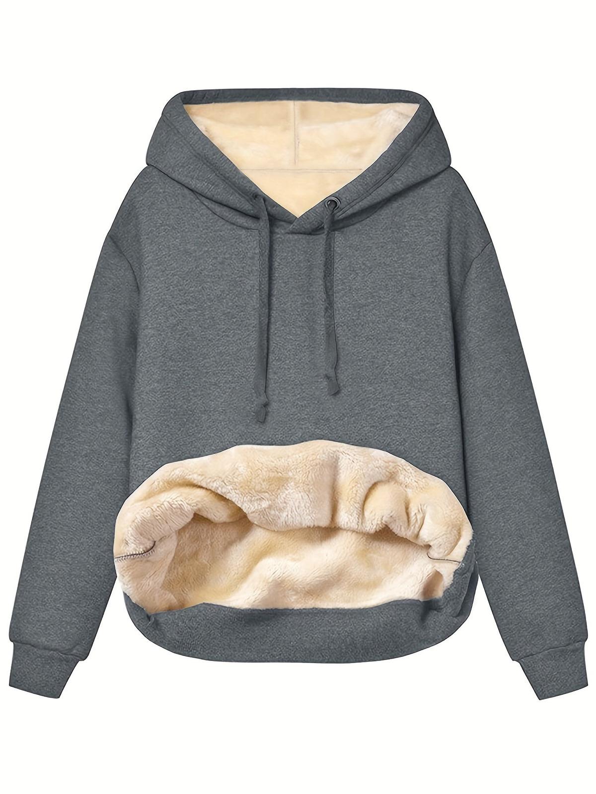 Warme Oversized Dames Winterse Fleece Hoodie met Capuchon