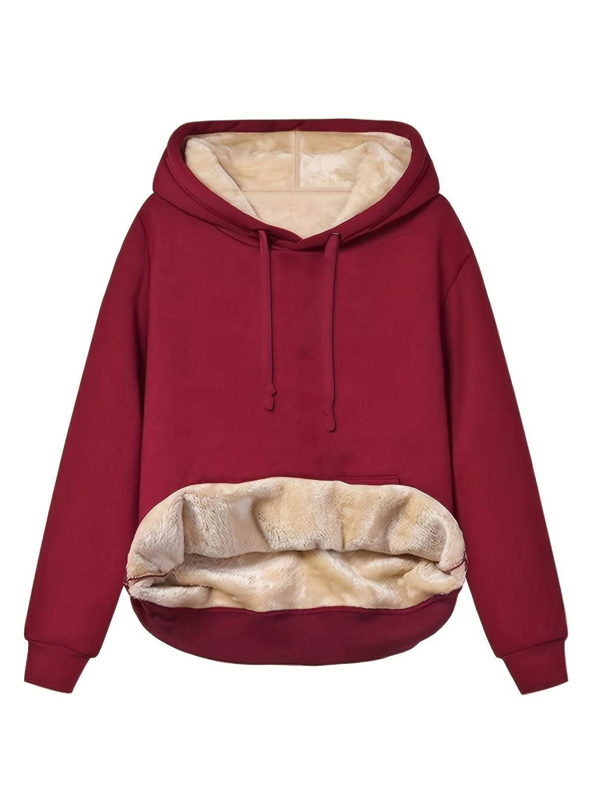 Warme Oversized Dames Winterse Fleece Hoodie met Capuchon