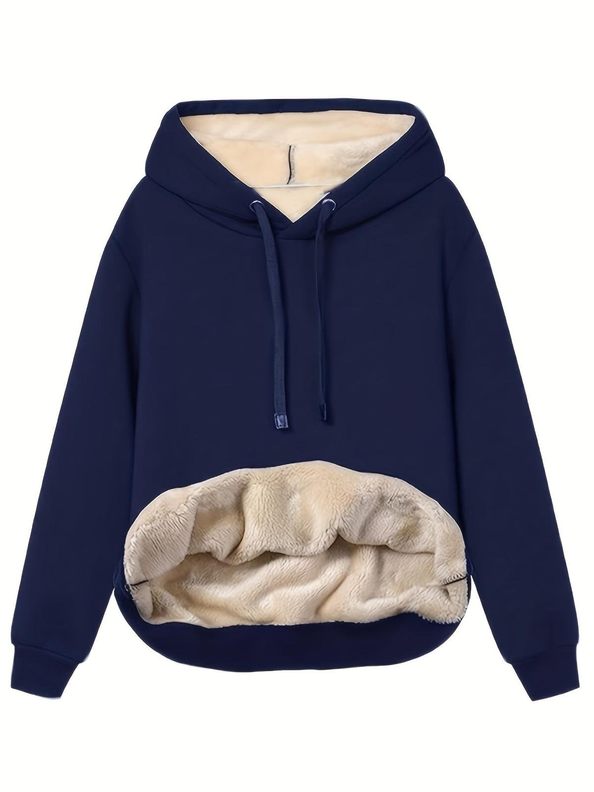 Warme Oversized Dames Winterse Fleece Hoodie met Capuchon
