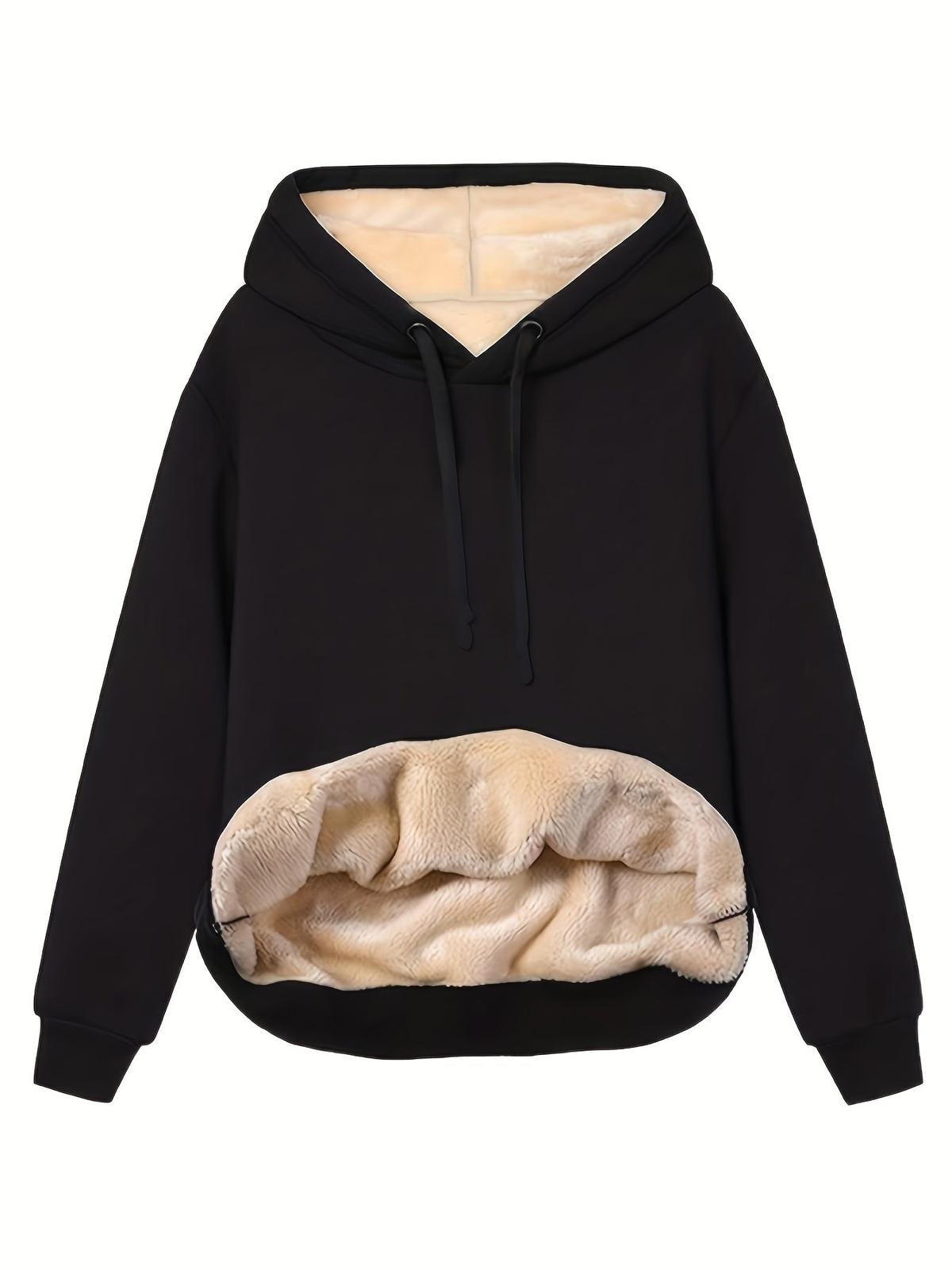 Warme Oversized Dames Winterse Fleece Hoodie met Capuchon
