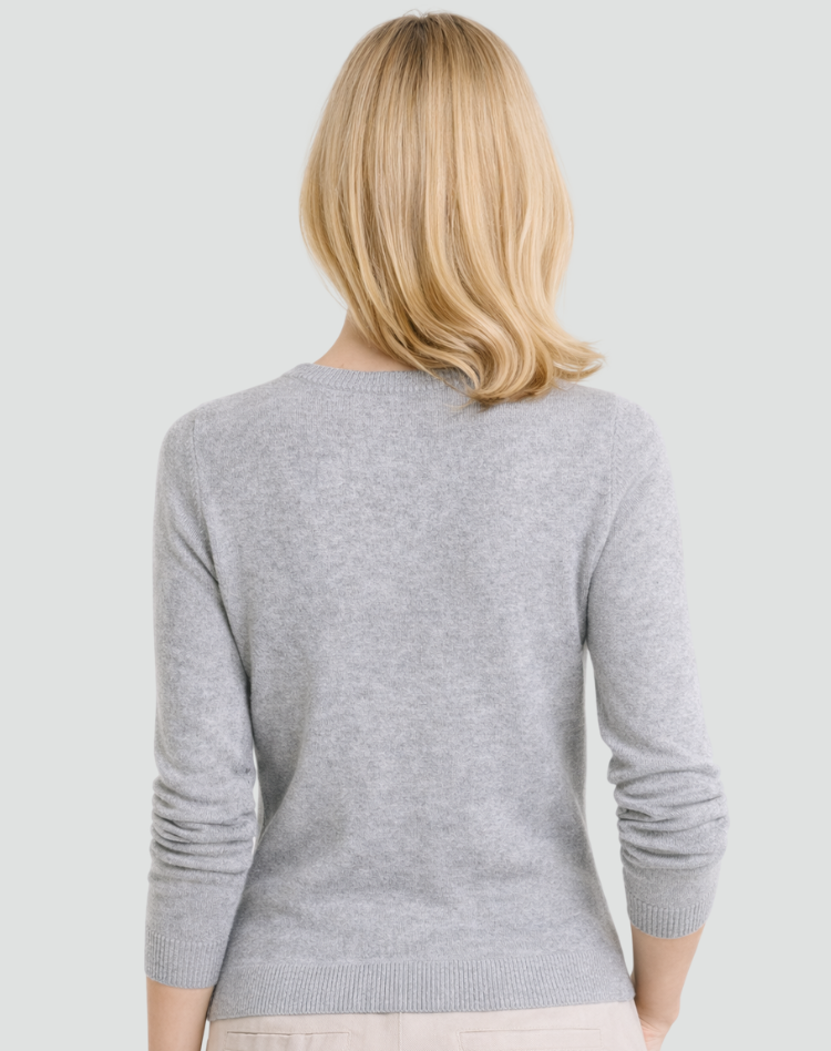 Zachte Wollen Dames Trui met Lange Mouwen en Ronde Hals