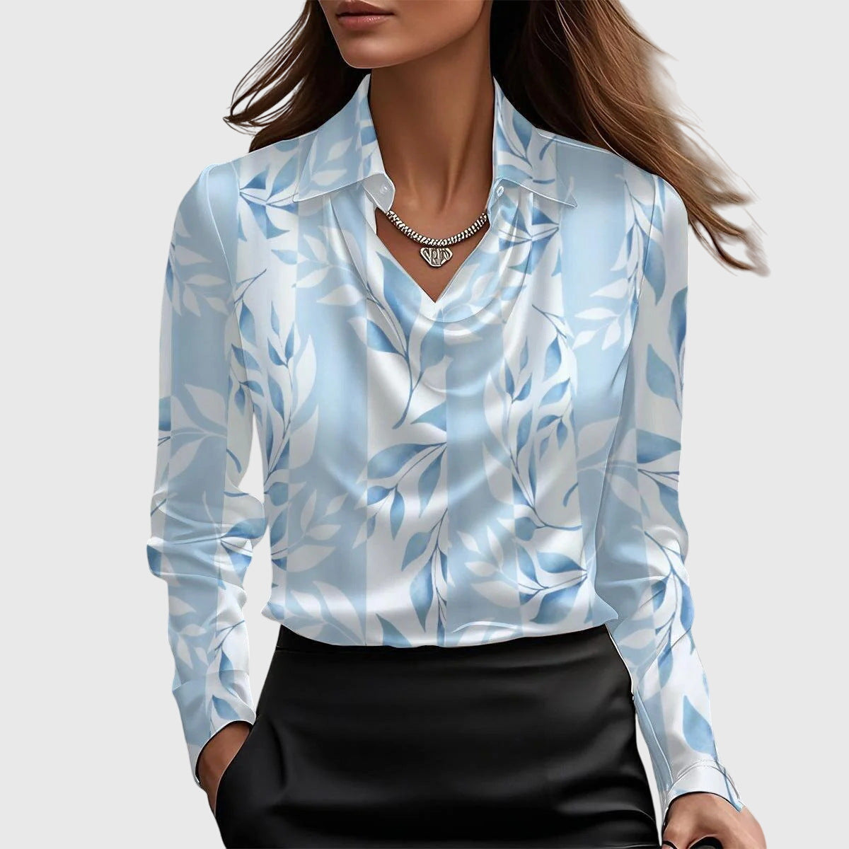 Elegante Luxe Dames Blouse met Lange Mouwen