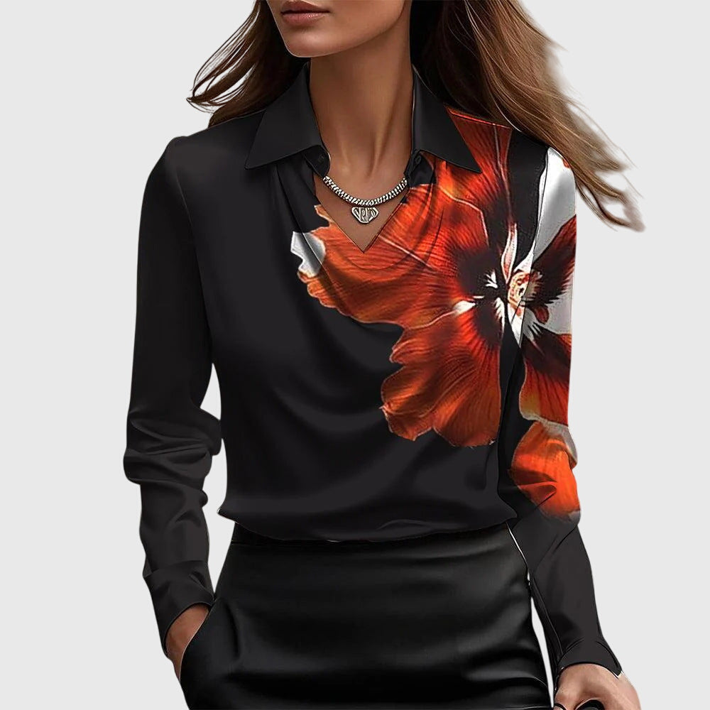 Elegante Luxe Dames Blouse met Lange Mouwen