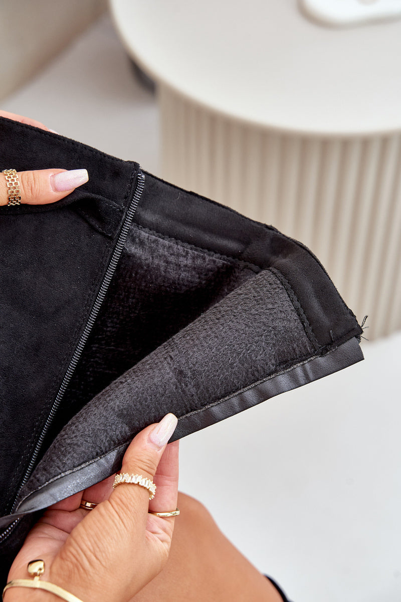 Kyara | Chique Knie Laarzen met Gespje en Hak