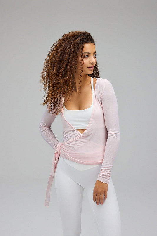 Jemma | Soft Pink Wrap Top