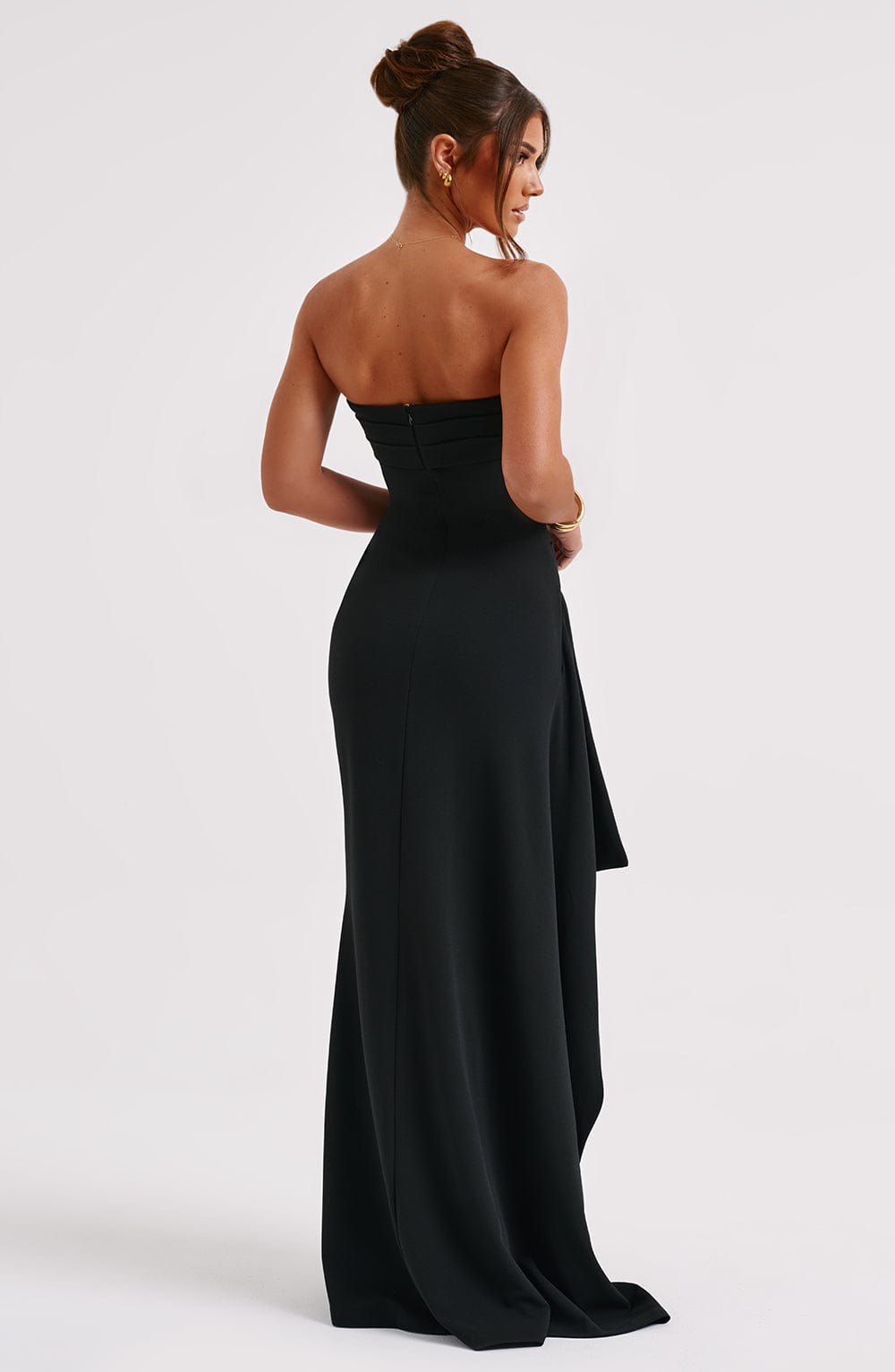Strapless Avond Maxi met Hoge Split Galajurk voor Vrouwen
