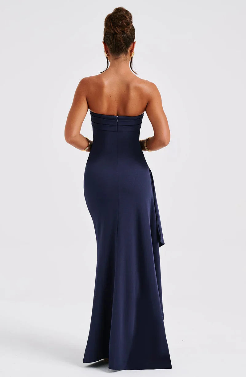 Strapless Avond Maxi met Hoge Split Galajurk voor Vrouwen